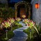 Multi-Color Solar LED Peony Flower Stake Lights, 6-Pack Assorted Lights for Outdoor Landscaping